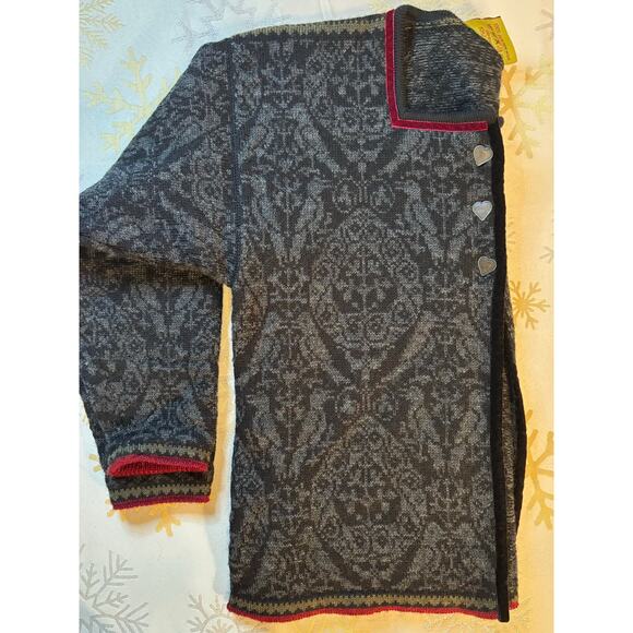 OLEANA Authentic Norwegian Luxurious Wool Cardigan High-End Nordic Knitwear SZ M - Picture 13 of 13